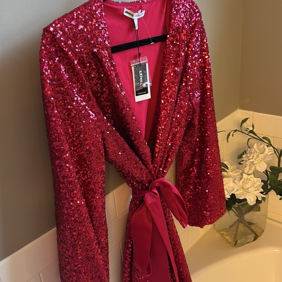 NWT Express sequin x Olivia Culpo Jacket - Picture 4 of 6